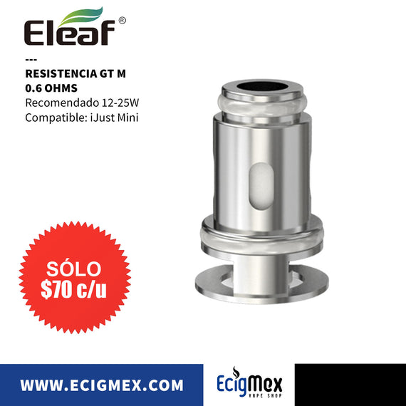 Resistencia para vaporizador Eleaf Serie GT M de 0.6 ohms