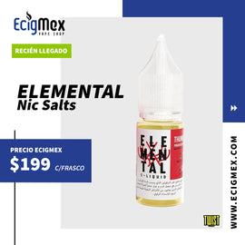 Líquido/ Eliquid Para Vapeo Twist eLiquid Línea ELEMENTAL Nic Salts Sabores Naturales Frasco 30 mL