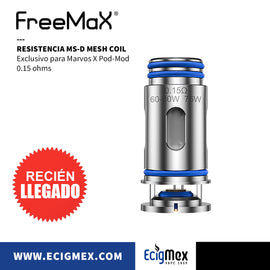 Resistencia para vaporizador Freemax MS-D Mesh Coil Exclusiva para Marvos X Pod-Mod Varias Capacidades