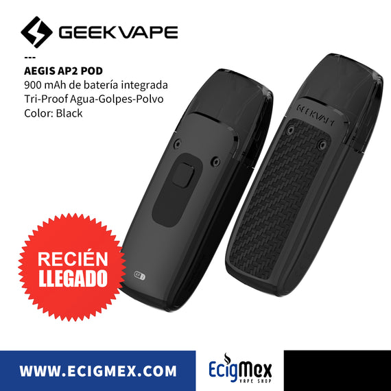 POD Vapeador Geek Vape Aegis AP2 Batería de 900 mAh IP67 Resistente al Agua-Polvo-Golpes, Pequeño y Resistente