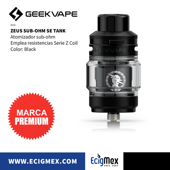 Atomizador GeekVape Zeus Sub-Ohm SE Tank Más Durable A prueba de fugas