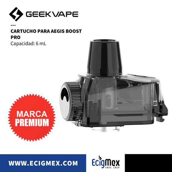 Cartucho GeekVape Aegis Boost PRO Pod 6 mL color negro traslúcido