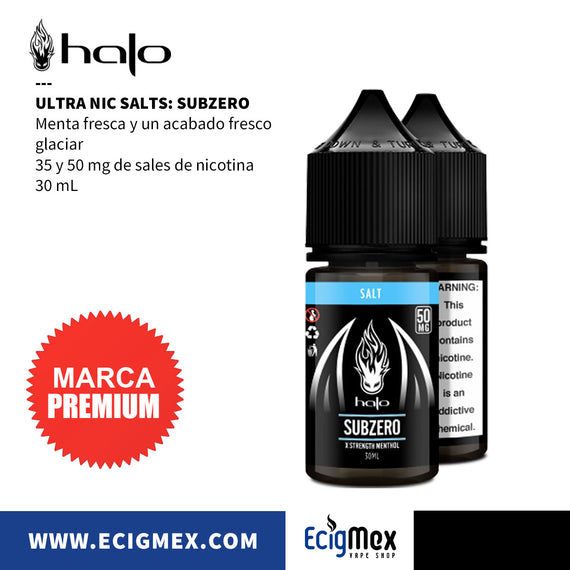 Líquido/ Eliquid Sales de Nic para vapeo Halo ULTRA Nic Salts varios sabores