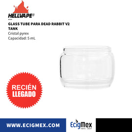 Cristal para Atomizador electrónico Hellvape Dead Rabbit V2 Tank Glass Tube Capacidad 5 mL