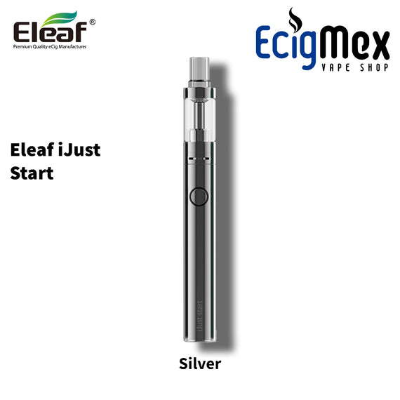 Kit Inicial Eleaf iJust Start 1300 mAh plata y negro ajustable