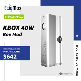 BOX MOD Kangertech KBOX 40 W color plata liviano y compacto