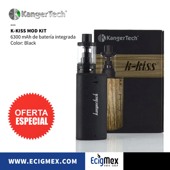 Kit Inicial MOD Kangertech K-Kiss 6300 mAh Batería Integrada varios colores muy eficiente