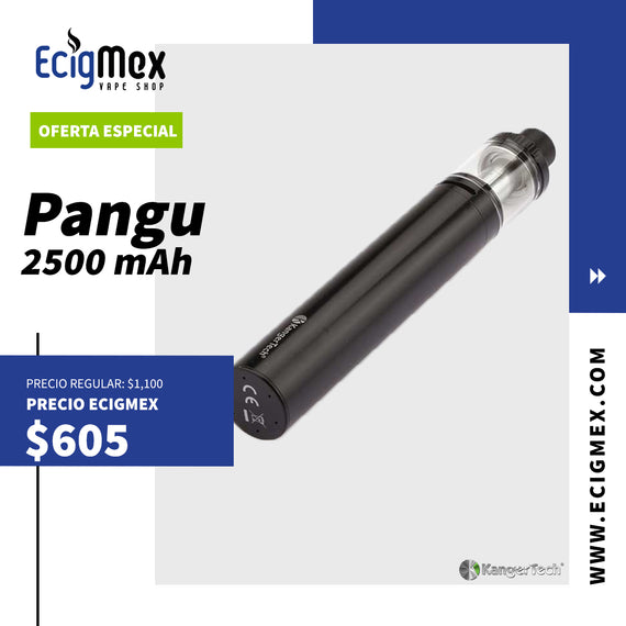 Kit Inicial Kangertech Pangu 3000 mAh Batería Integrada Plata y Negro con sistema PGOCC Coil