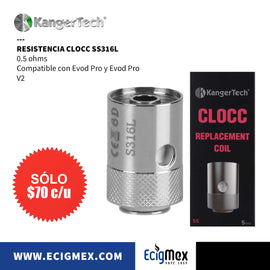 Resistencia para vaporizador Kangertech Serie CLOCC varias capacidades