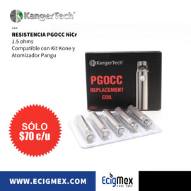 Resistencia para vaporizador Kangertech Serie PGOCC varias capacidades