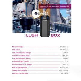 Powe Bank Lush Box para vapeadores