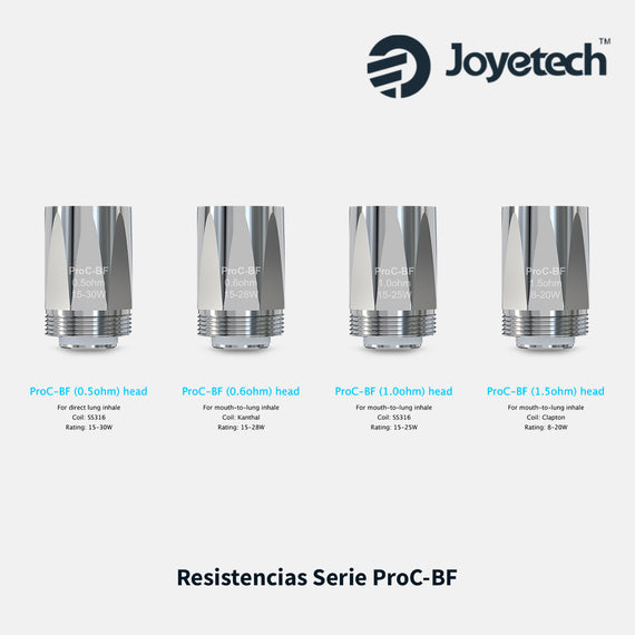Resistencia para vaporizador Joyetech Serie Pro C Coils varias capacidades