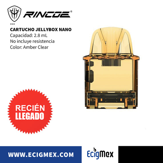 Cartucho Rincoe Jellybox Nano Varios Colores Capacidad 2.8 mL Diseño traslúcido