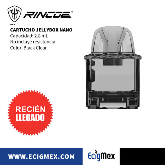 Cartucho Rincoe Jellybox Nano Varios Colores Capacidad 2.8 mL Diseño traslúcido