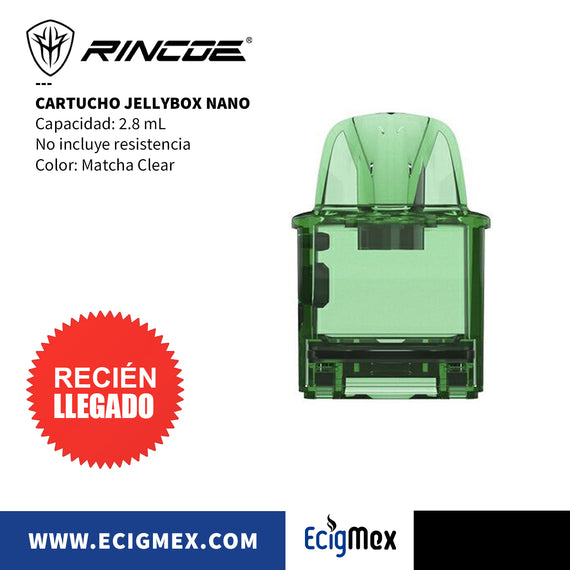 Cartucho Rincoe Jellybox Nano Varios Colores Capacidad 2.8 mL Diseño traslúcido