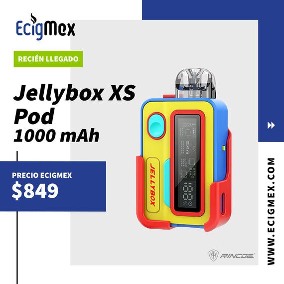 POD Retro Rincoe Jellybox XS Kit 1000 mAh Capacidad 2 mL Diseño Retro y Nostalgico