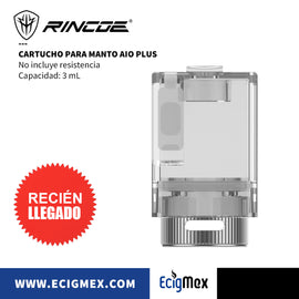 Cartucho Rincoe para Mod-Pod Manto AIO Plus Capacidad 3 mL No incluye Resistencia