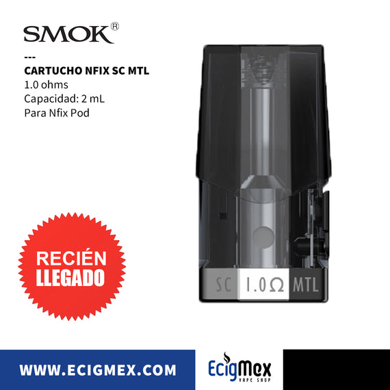 Cartucho Vaporizador para Smok NFIX para Vapeo MTL Diversos Ohms y Capacidades