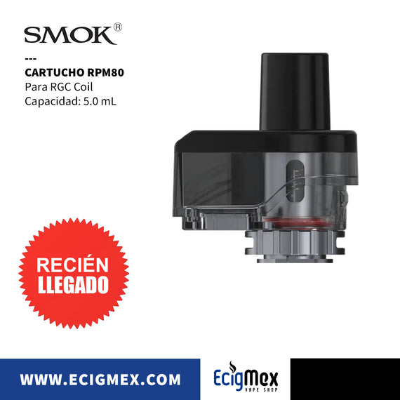 Cartucho para Pod-Mod Smok RPM80 para resistencias RGC y RPM capacidad 5 mL