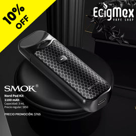 POD Smok Nord 1100 mAh varios colores y acabados para vapor masivo