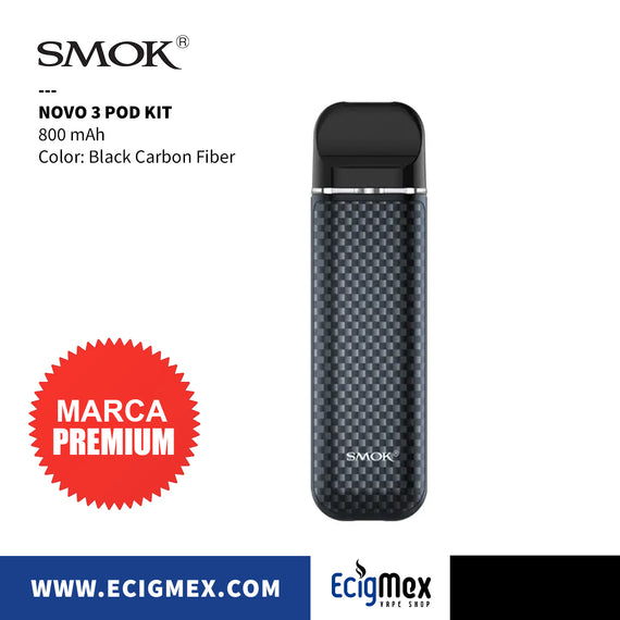 Kit Inicial POD Smok Novo 3 Starter Kit 800 mAh varios colores con luz led