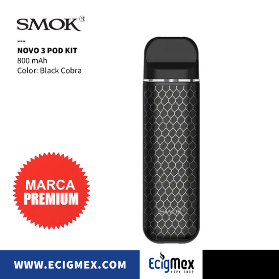 Kit Inicial POD Smok Novo 3 Starter Kit 800 mAh varios colores con luz led