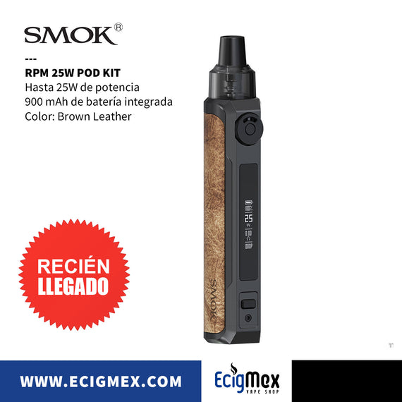 POD Smok RPM 25W Batería integrada 900 mAh Potencia Delgado y Compacto Recomendado para sales de nicotina