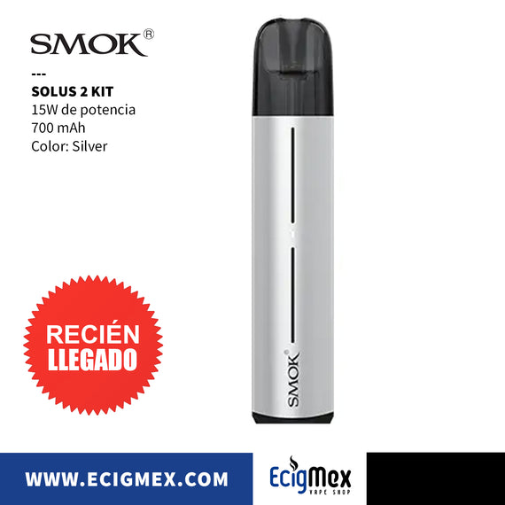 Equipo Vaporizador Smok SOLUS 2 Kit 700 mAh Vapeo MTL y RDL Minimalista y Estético a la vez