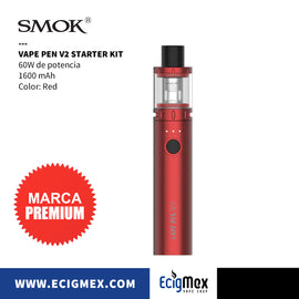 Kit de Vapeo Smok Vape Pen V2 1600 mAh 60W varios colores diseño Pen Style