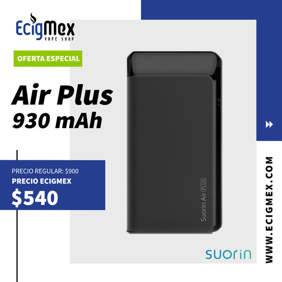 POD Suorin Air Plus 930 mAh varios colores con dos tipos de cartucho