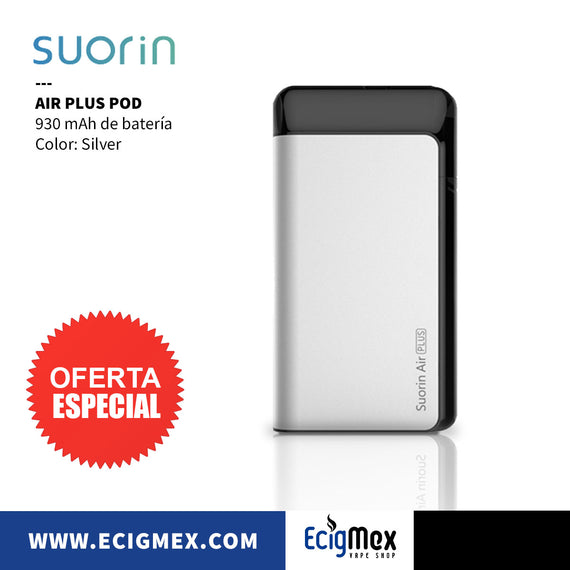 POD Suorin Air Plus 930 mAh varios colores con dos tipos de cartucho