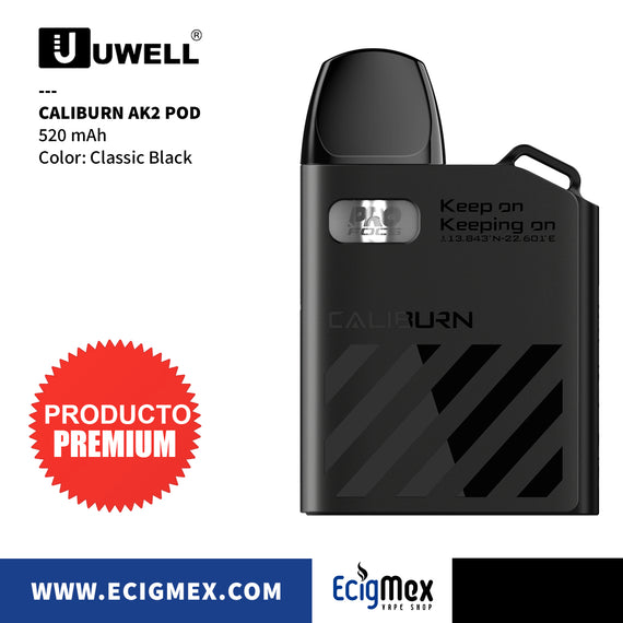 POD Uwell Caliburn AK2 520 mAh Diseño Ligero y Elegante Cartuchos compatibles con Serie A2 Recomendado para Nic Salts