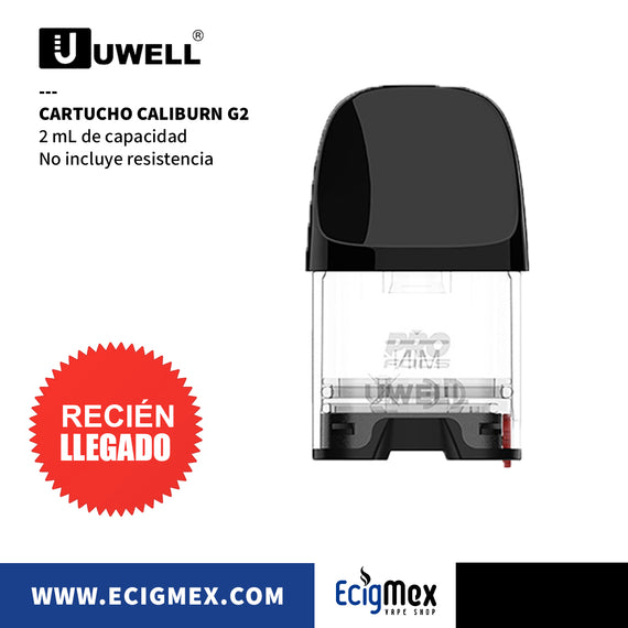 Cartucho para cigarro electrónico Uwell Caliburn G2 con capacidad de 2 mL Sin Resistencia