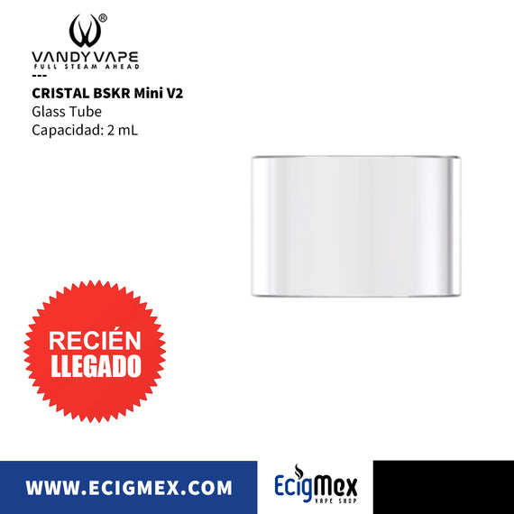 Cristal Vandy Vape Glass Tube para Berserker BSKR Mini V2 RTA MTL-Tank