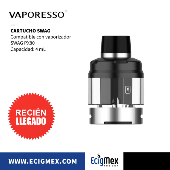 Cartucho Vaporesso SWAG Pod capacidad 4 mL color negro