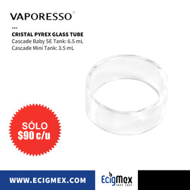 Cristal Pyrex Glass Tube para vaporizadores Vaporesso Cascade Baby SE Tank y Cascade Mini Tank
