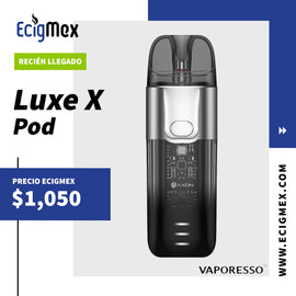 Kit Inicial POD Vaporesso Luxe X 1500 mAh de batería interna Hasta 40W Diseño transparente futurista