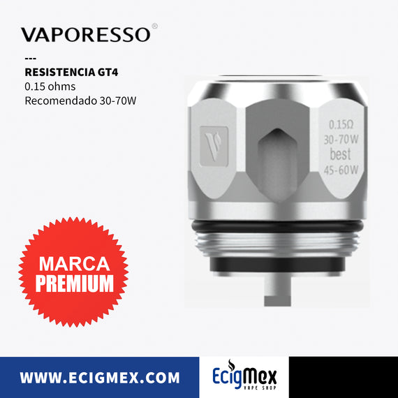 Resistencia para vaporizador Vaporesso Serie GT varias capacidades