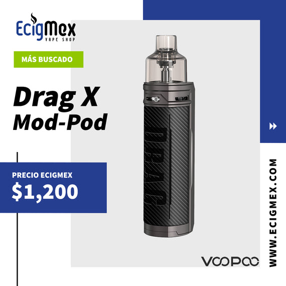 Kit Inicial POD MOD Voopoo Drag X 80 W varios colores diseño en piel