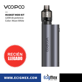 MOD Voopoo Musket Kit Vaporizador 120W de Potencia Incluye PnP Tank Compatible con RBA Diseño-Portabilidad y Potencia All in One
