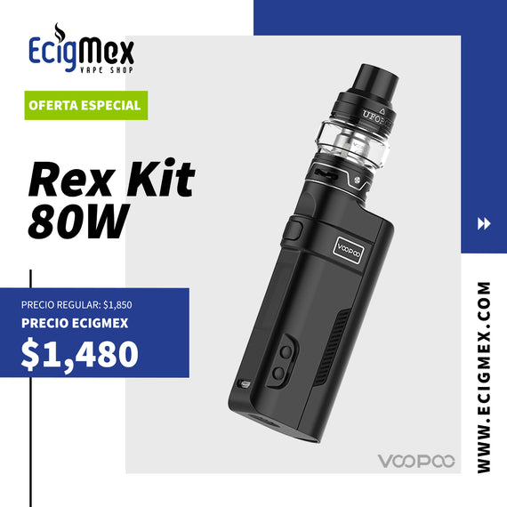 Kit de Vapeo Voopoo REX 80 W varios colores con Uforce