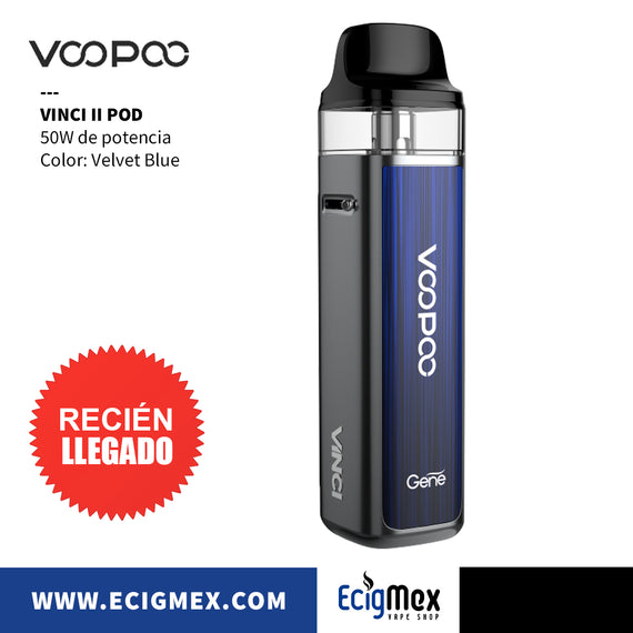 POD Inicial Voopoo Vinci II 50 W de Potencia 1500 mAh de Batería Integrada Diseño Suave y Natural Compatible con Nic Salts