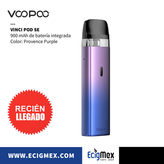 Kit Inicial Voopoo Vinci POD SE 900 mAh 15W Nuevo Cartucho con 4 orificios para Vapeo Ultradenso