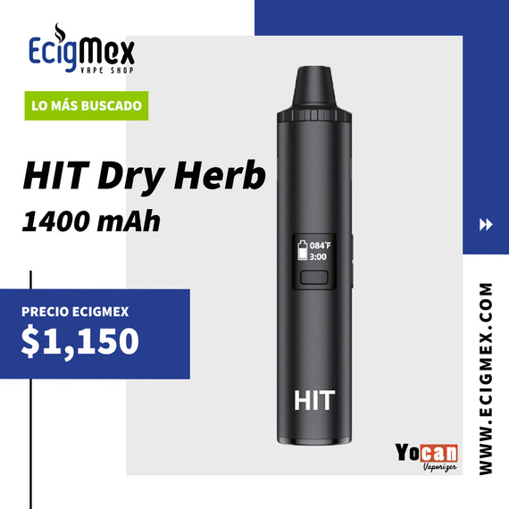 Equipo Vaporizador Yocan HIT Dry Herb Vaporizer 1400 mAh Para Hierba Seca