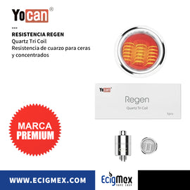 Resistencia Yocan Regen QTC Triple Cuarzo Coil para Cera y Concentrados