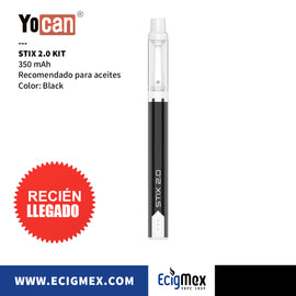 Vapeador Yocan Stix 2.0 Kit 350 mAh Voltaje Variable y Calentamiento Cerámico Recomendado para aceites